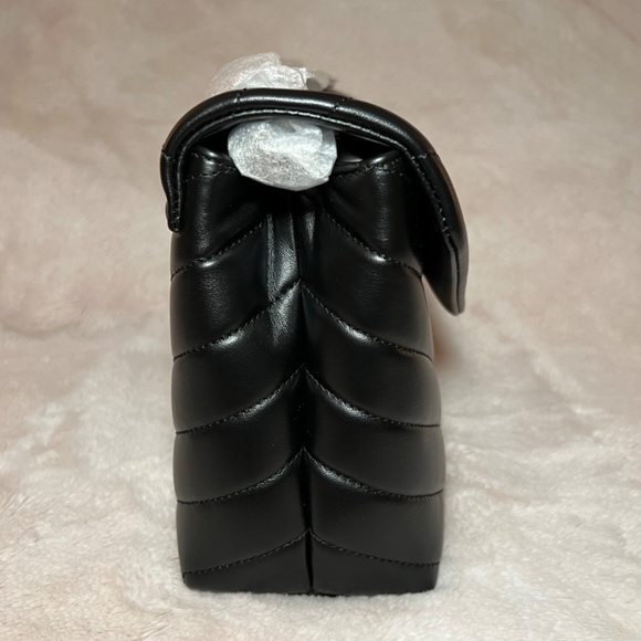 NEW YSL LOULOU Small in Quilted Leather - Black with Silver Hardware - Picture 5 of 13
